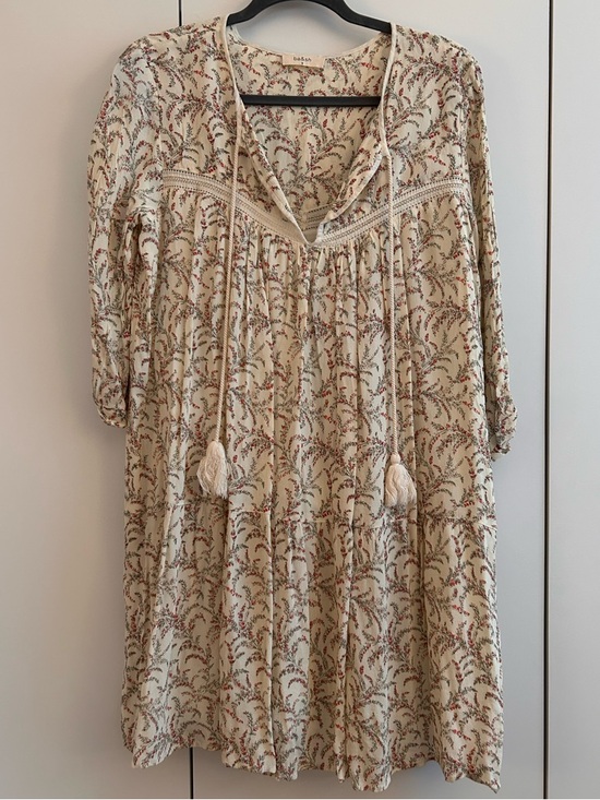 ba&sh Dresses & Skirts - ba&sh Cream flowy dress with Red Floral Print